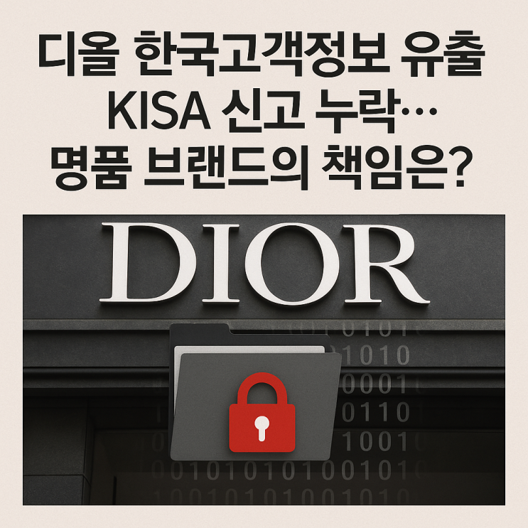  디올 한국고객정보 유출, KISA 신고 누락...명품 브랜드의 책임은?
