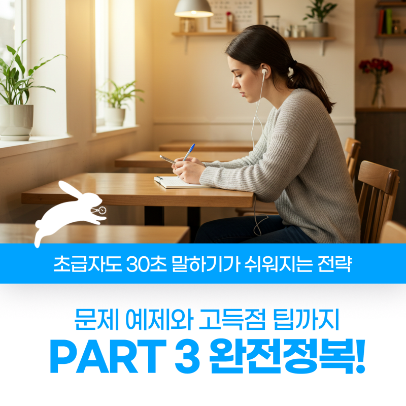 [토익스피킹 파트3 전략] Part 3 질문에 답하기, 문제 예제로 유형 완전정복!
