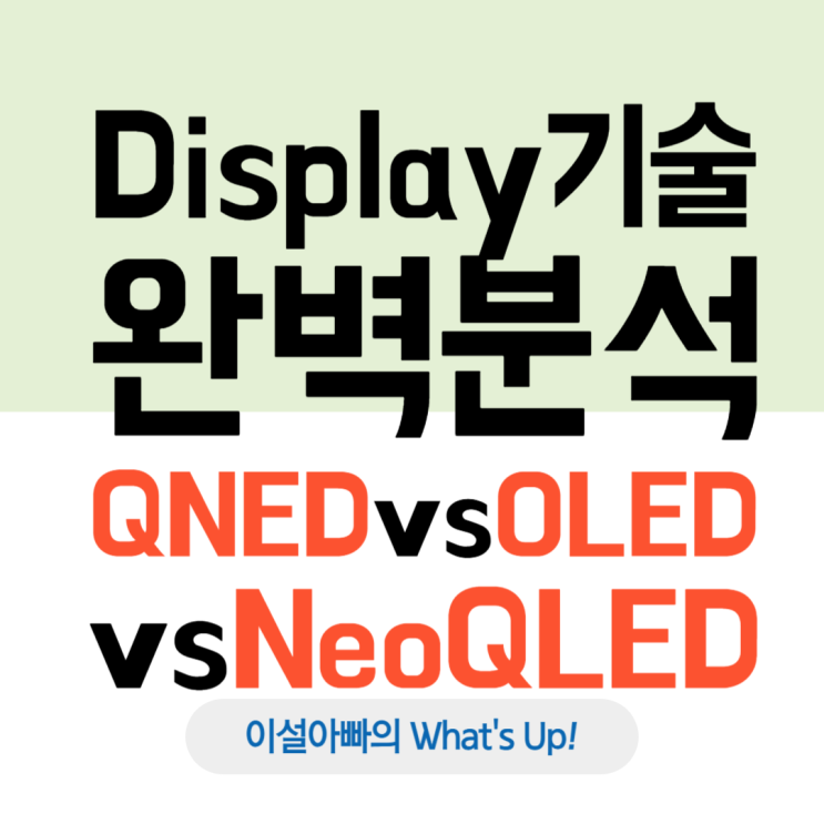  QNED, Neo QLED, OLED: 헷갈리는 디스플레이 기술 완벽 정리