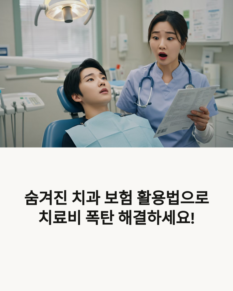  숨겨진 치과 보험 활용법: 예상 못 한 치료비 폭탄, 이제 안녕!