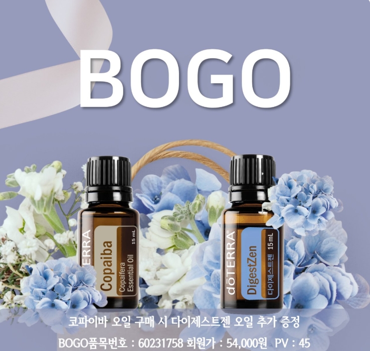  도테라코리아 보고프로모션 DAY 3 - 코파이바를 구매하시면 다이제스트젠을 선물로 드립니다