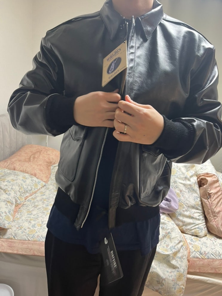  디아프바인 가죽자켓 DV.LOT 702 A-2 Flight Jacket 남자 186cm 3XL 사이즈 만족도 후기