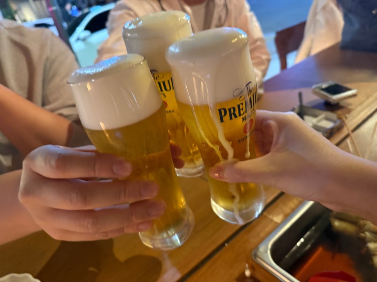  정자동 오뎅바 덴댕에서 산토리 맥주 마시고 소츄 잔술까지