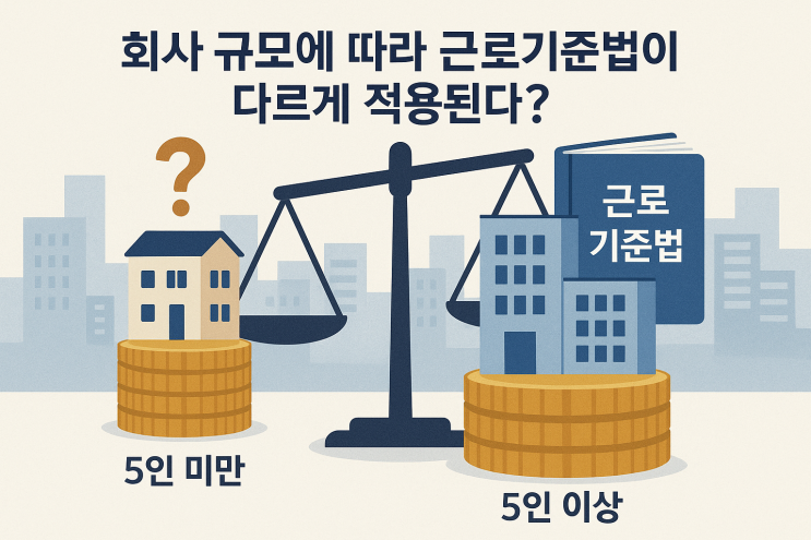  (노무관리) 회사 규모에 따라 근로기준법이 다르게 적용된다?