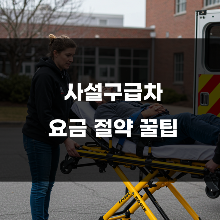  사설구급차 요금 아끼는 꿀팁! 지금 확인해 보세요