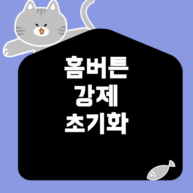 홈버튼 고장난 아이폰 6s 강제 초기화 방법