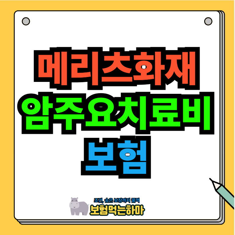 국립암센터까지 보장되는 메리츠화재 암주요치료비, 핵심만 정리했어요