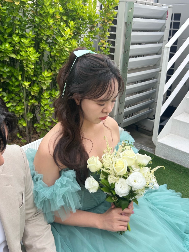  웨딩촬영헤어 변형 루미우 정말 만족해요