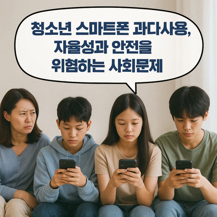  청소년 스마트폰 과다 사용, 자율성과 안전을 위협하는 사회문제