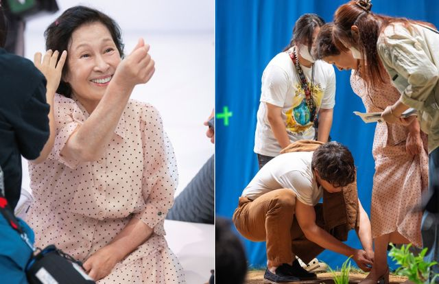 '40살 차' 손석구, 김혜자 구두끈 정리 '포착'…'천국보다 아름다운' 케미