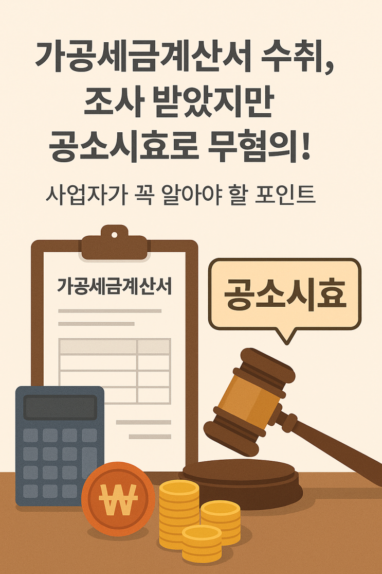  가공세금계산서 수취, 조사 받았지만 공소시효로 무혐의! 사업자가 꼭 알아야 할 포인트