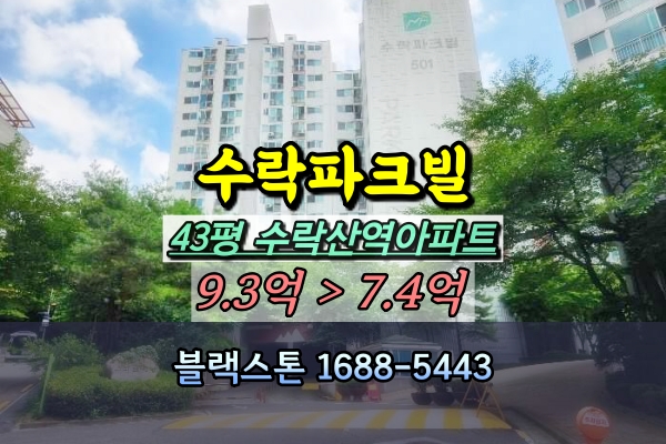  상계동 수락파크빌 경매 43평 수락산역아파트 1층