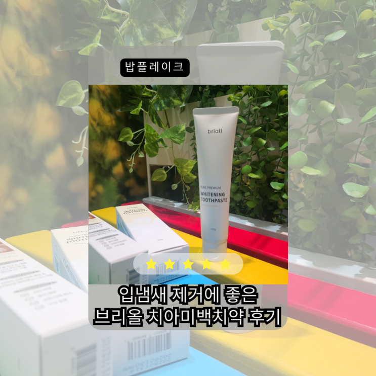  치아미백치약 후기 입냄새 제거에 좋은 브리올