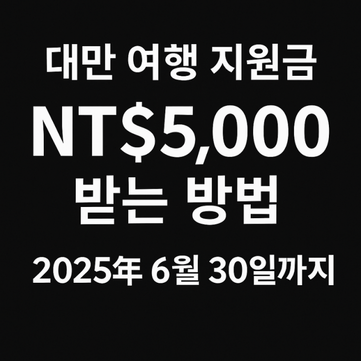  2025 대만 여행 지원금 받는 법! 공항에서 최대 23만원