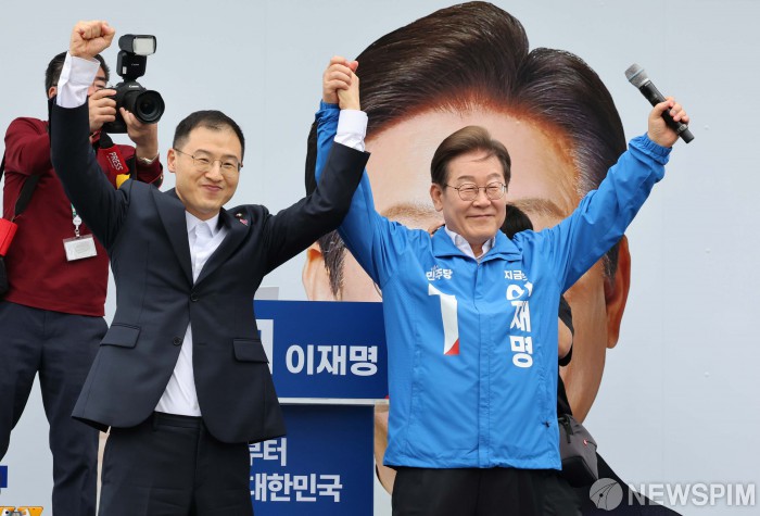 <b>이재명</b>, <b>김상욱</b>과 호남 유세…김문수, 수도권 교통망 확충 발표