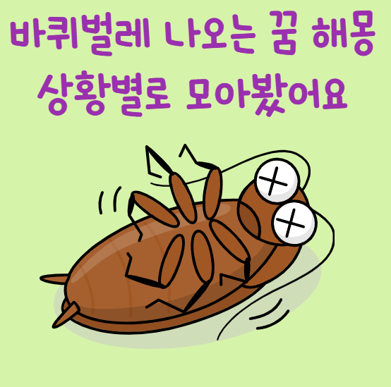 바퀴벌레 나오는 꿈 해몽 상황별로 모아봤어요