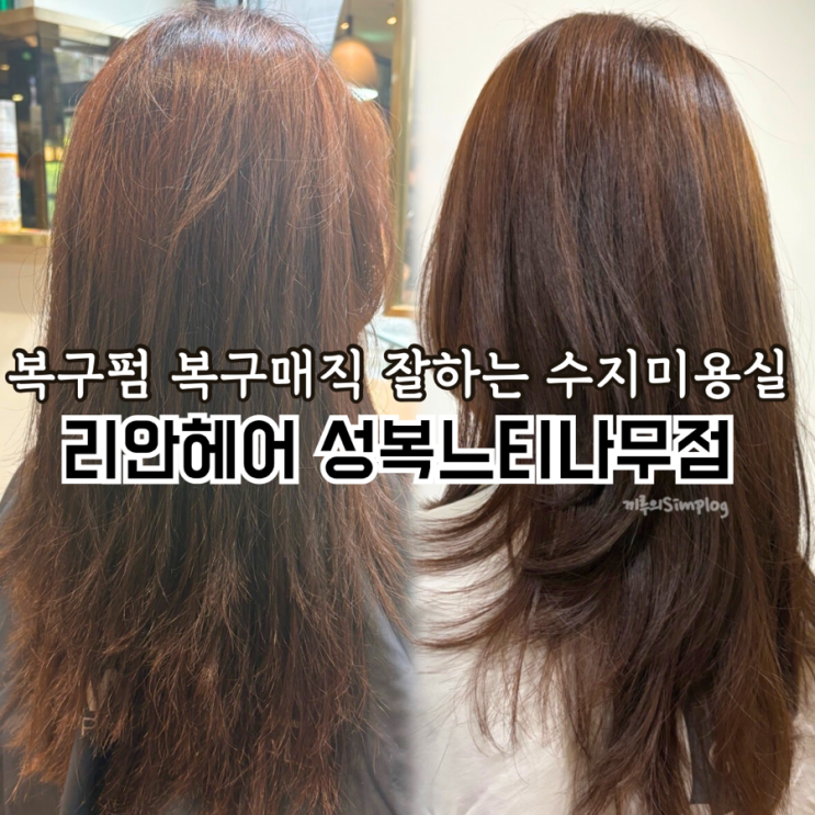  [용인/수지] 복구매직 복구펌 맛집 수지 미용실, 하이레이어드컷 볼륨매직 : 리안헤어 성복느티나무점