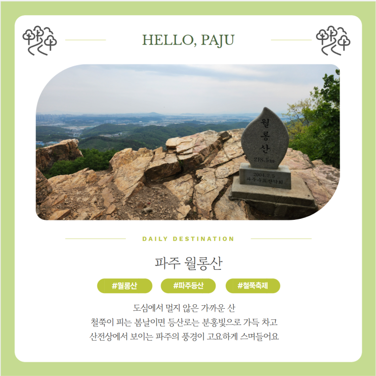  파주 월롱산 등산코스 철쭉축제 주차장 대중교통 높이 완벽 가이드