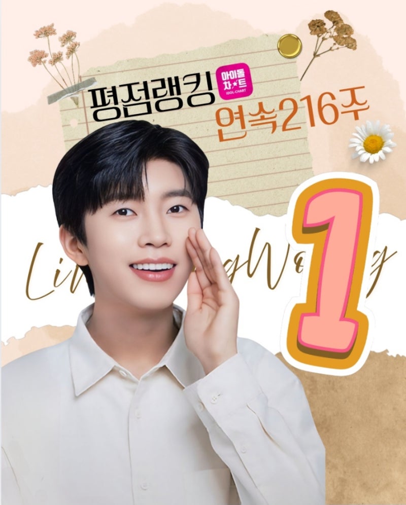 임영웅 아이돌차트 평점랭킹 연속216주 독보적 1위 응원합니다