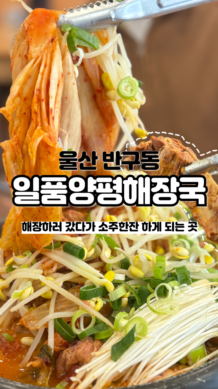  해장하러 갔다가 소주 주문하게 되는 반구동 해장국 일품양평해장국