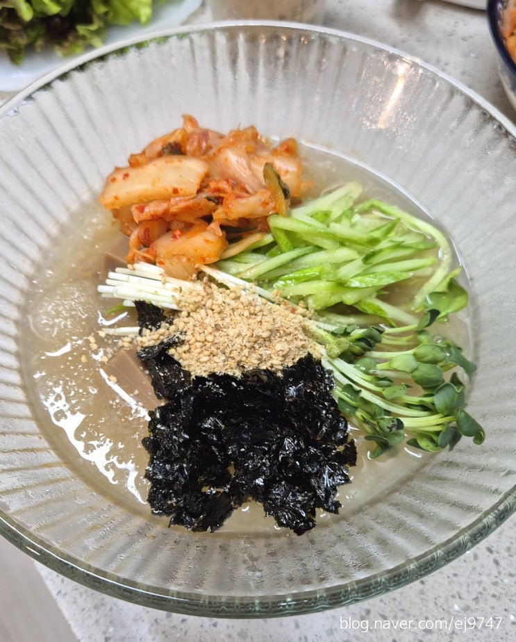  김치말이국수 묵사발 만들기 진수미식품 냉면육수