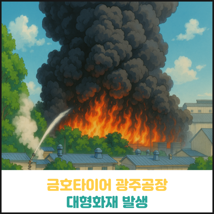 금호타이어 광주공장 대형 화재 발생 금호타이어 광주공장 대형 화재 발생