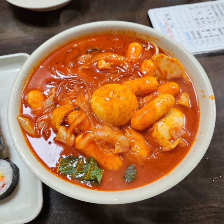  평택 송탄 맛집 분식집은 세모분식 당면치즈떡볶이 김밥