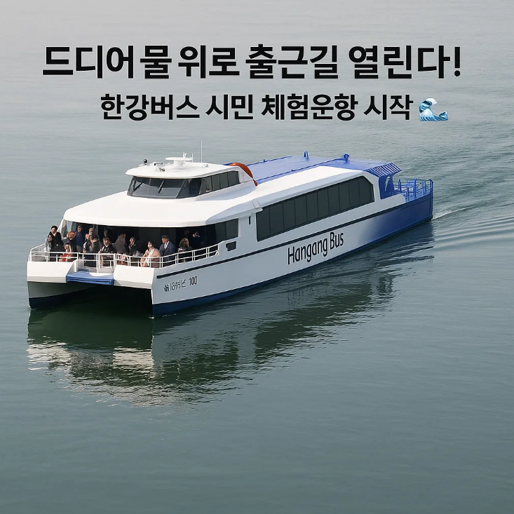 ️ 드디어 물 위로 출근길 열린다! <b>한강버스 시민 체험</b>운항 시작
