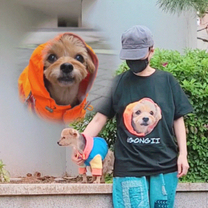  귀여운 강아지 사진 티셔츠, 반려동물 굿즈 맞춤 후기
