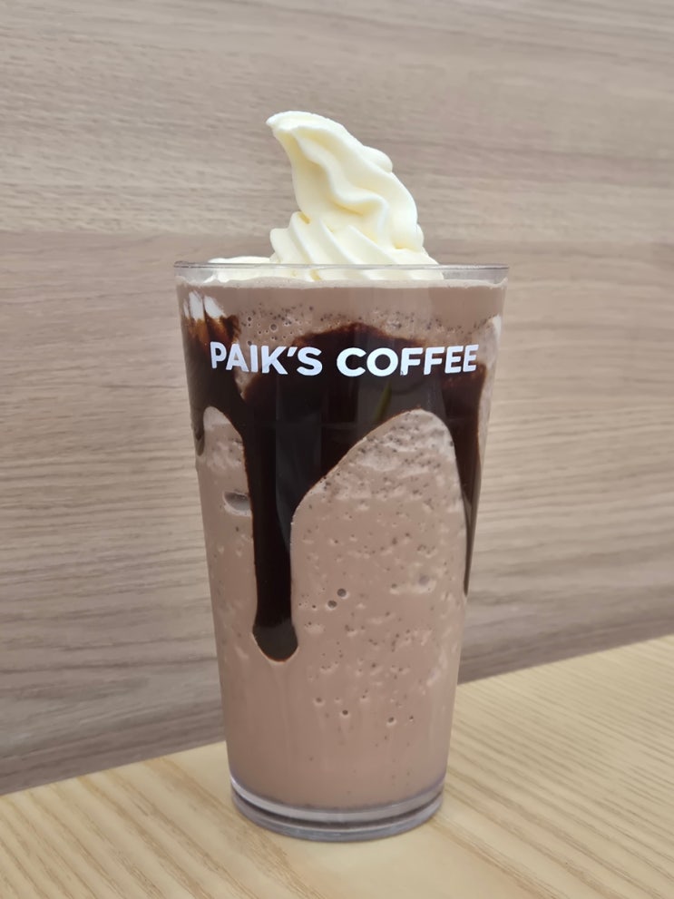  빽다방 초코빽스치노 소프트 내돈내산 후기