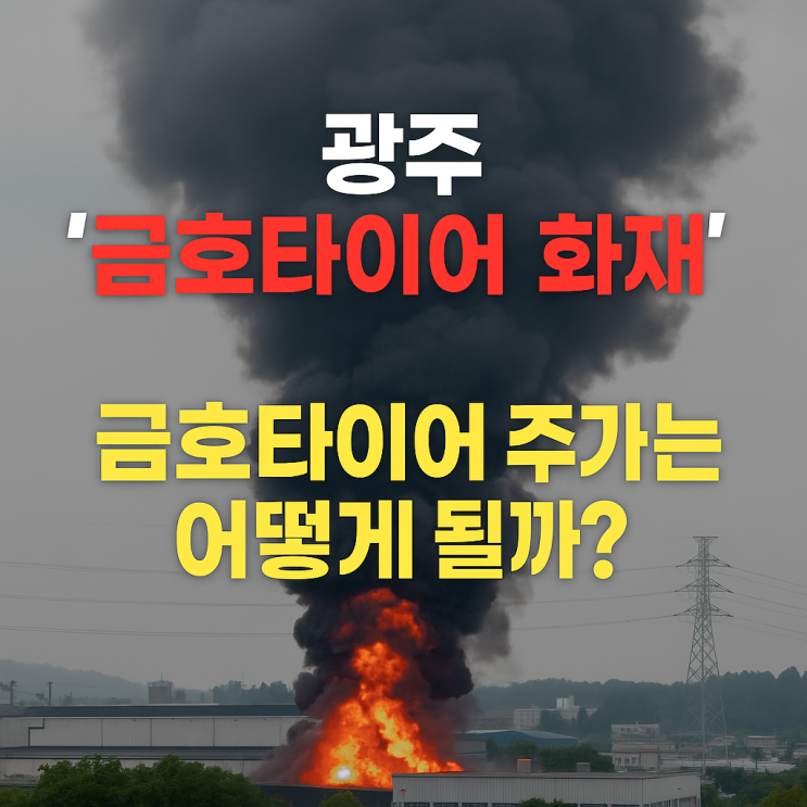 <b>광주</b> <b>금호타이어</b> <b>화재</b> 주가는 어떻게 될것인가?