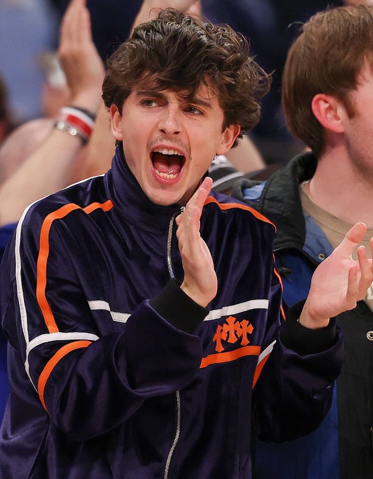 Chalamet) - <b>뉴욕 닉스</b> NBA <b>플레이오프 진출</b> 확정 경기 관람... 