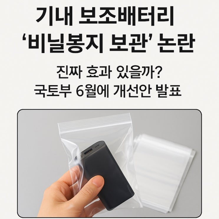  보조배터리 기내 반입 규정, ‘비닐팩 보관’ 논란