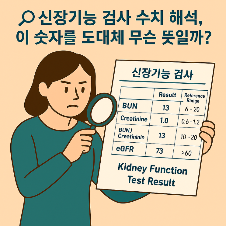  신장기능 검사 수치 해석, 이 숫자들 도대체 무슨 뜻일까?