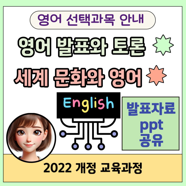 안내 영상 & PPT - 영어 발표와 <b>토론</b>, 세계문화와 영어 과목 설명