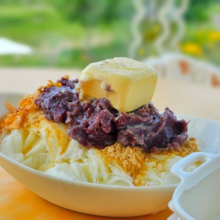  울산 삼동 카페 수제팥빙수 감성 소품 가득 노랑