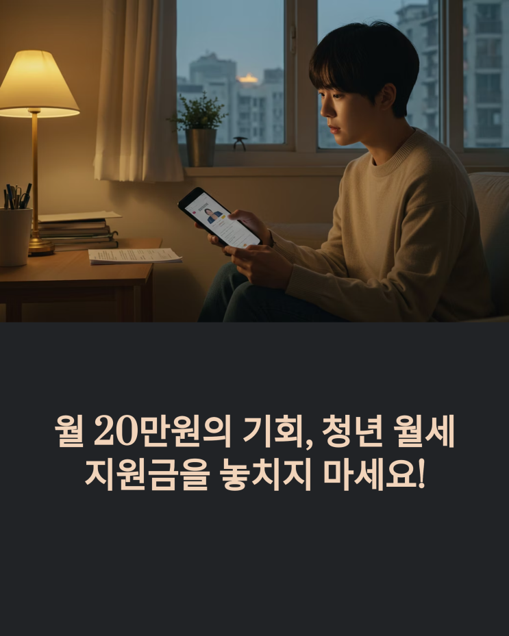  숨겨진 혜택, 청년 월세 지원금! 놓치면 손해, 신청 조건 & 방법 완벽 가이드