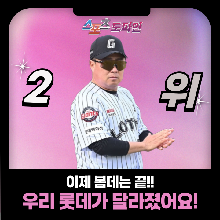 봄데는 이제 끝! 전민재 스리런, <b>롯데</b> 이제 <b>공동 2위</b>까지!!