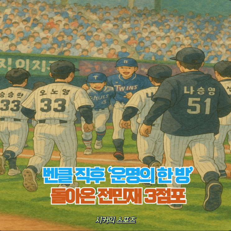 돌아온 <b>전민재</b>, 벤클 직후 쓰리런 <b>롯데</b> 자이언츠, 지금이 전성기!