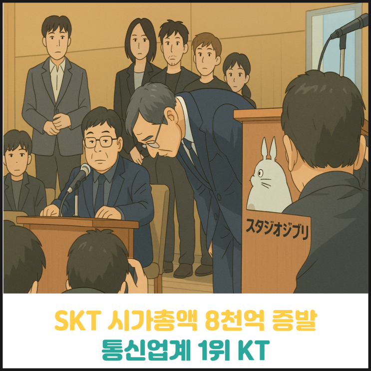 SKT 시가총액 8,000억 증발, 통신업계 1위 KT에게 내주다 SKT 시가총액 8,000억 증발, 통신업계 1위 KT에게 내주다