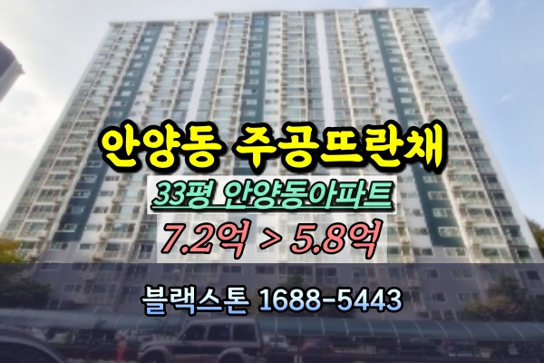  안양동 주공뜨란채 경매 33평 [2024타경108324]