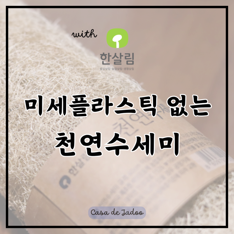 미세플라스틱 없는 천연수세미 / 한살림 주방꿀템 추천