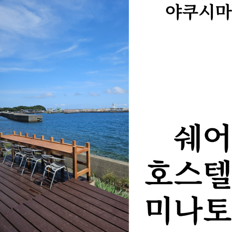  [웰니스여행/야쿠시마]쉐어호스텔 미나토 저렴한 장기숙박숙소 추천