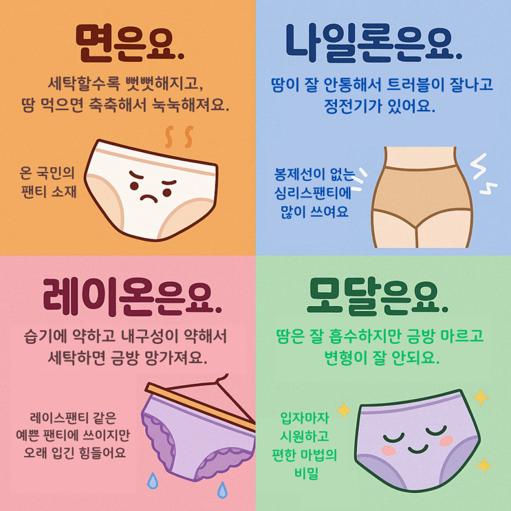  [4편] 질러팬티 미친 착용감의 비밀? ‘모달’ 때문이에요