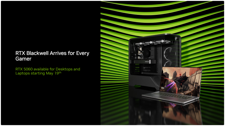  엔비디아 지포스 RTX 5060 8GB GPU 299달러로 출시