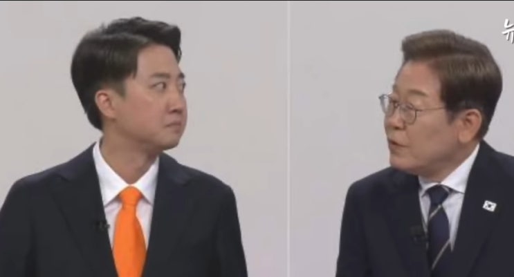 "21대 대선 후보 1차 TV <b>토론회</b>" <b>이준석</b> 깐죽, <b>김문수</b>... 