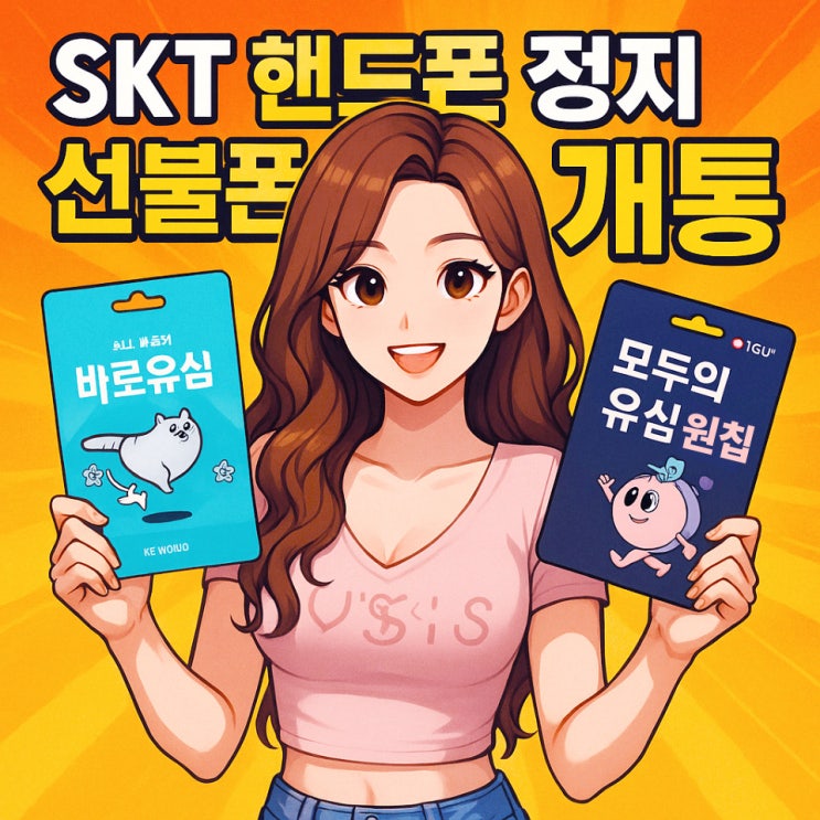  SKT 핸드폰 정지 해결은 선불폰 개통 방법으로