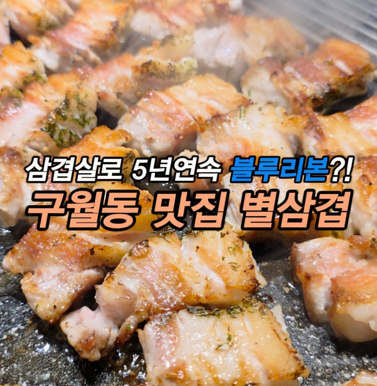  5년 연속 인천 블루리본 맛집 구월 아시아드 삼겹살 맛집 별삼겹 구월아시아드점