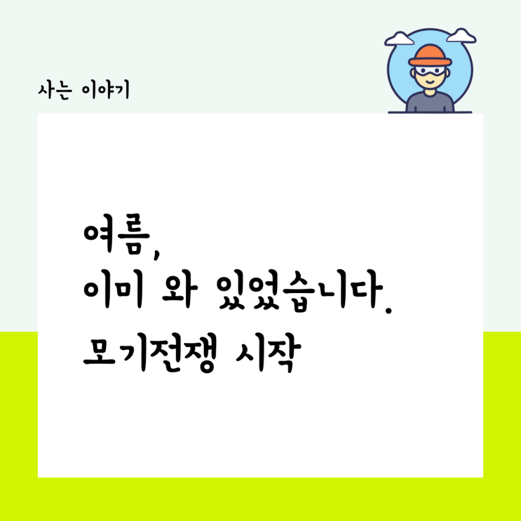  여름, 이미 와 있었습니다. 모기 전쟁 시작