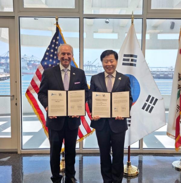 인천항만공사, 로스앤젤레스항과 자매항업무협약(MOU) 체결